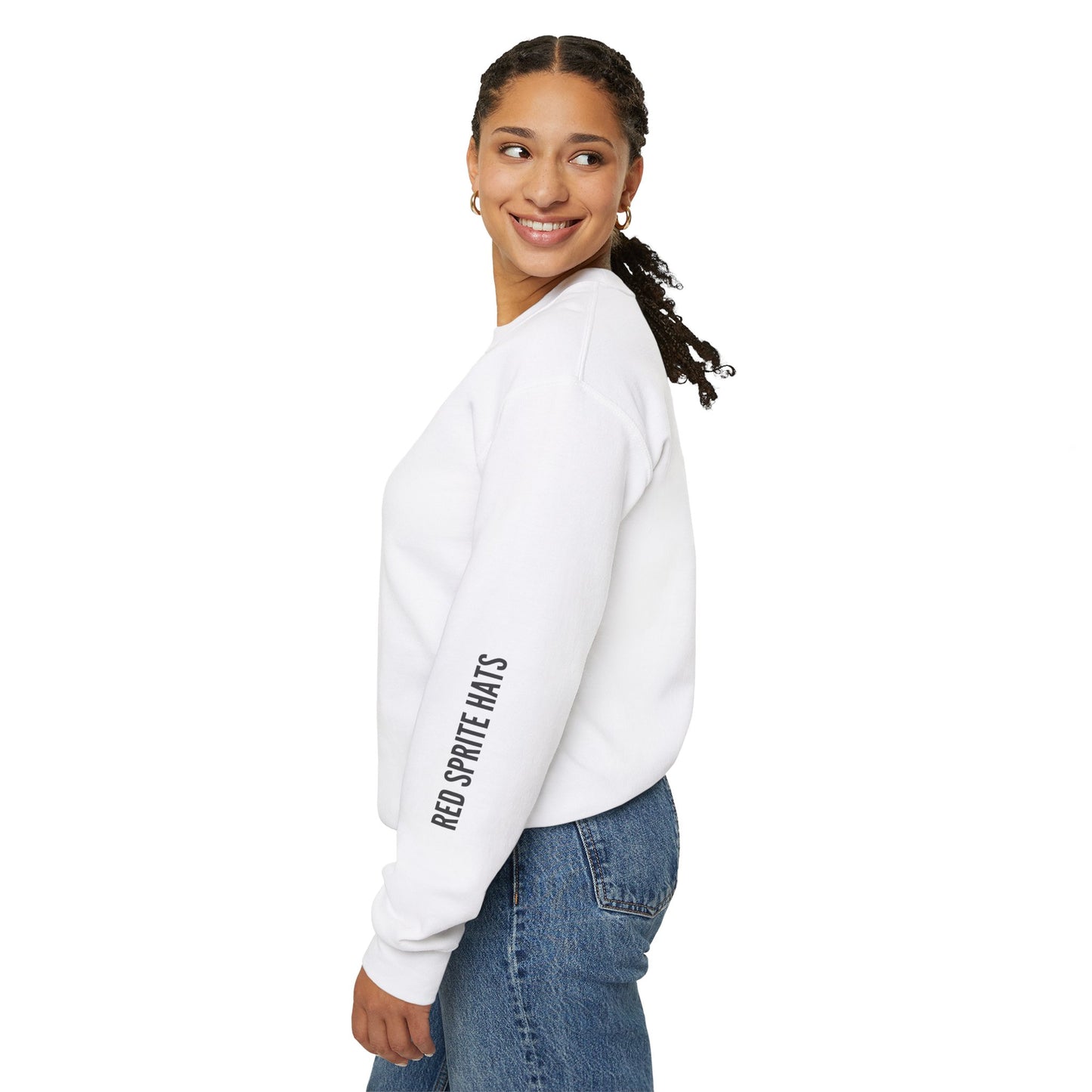 Strong Woman Messy Bun Crewneck Sweatshirt
