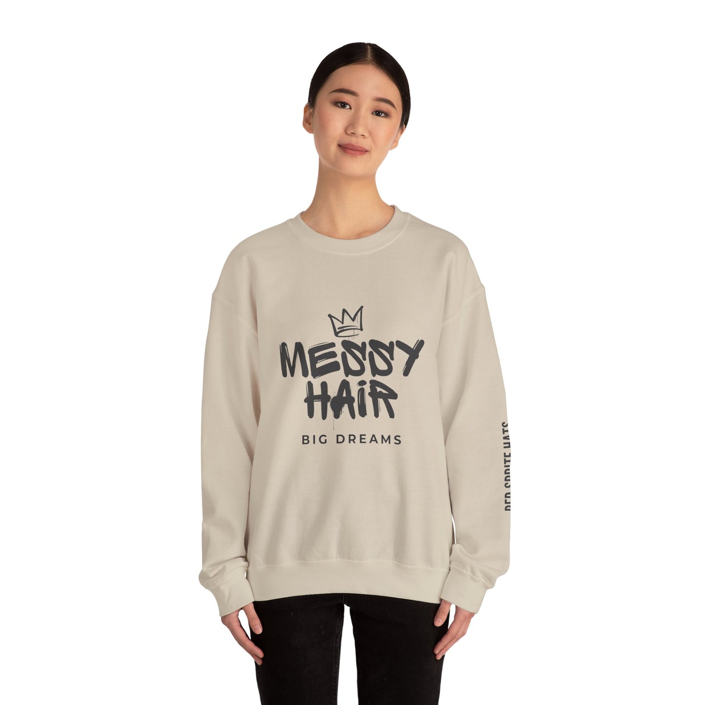 Messy Hair, Big Dreams Crewneck Sweatshirt