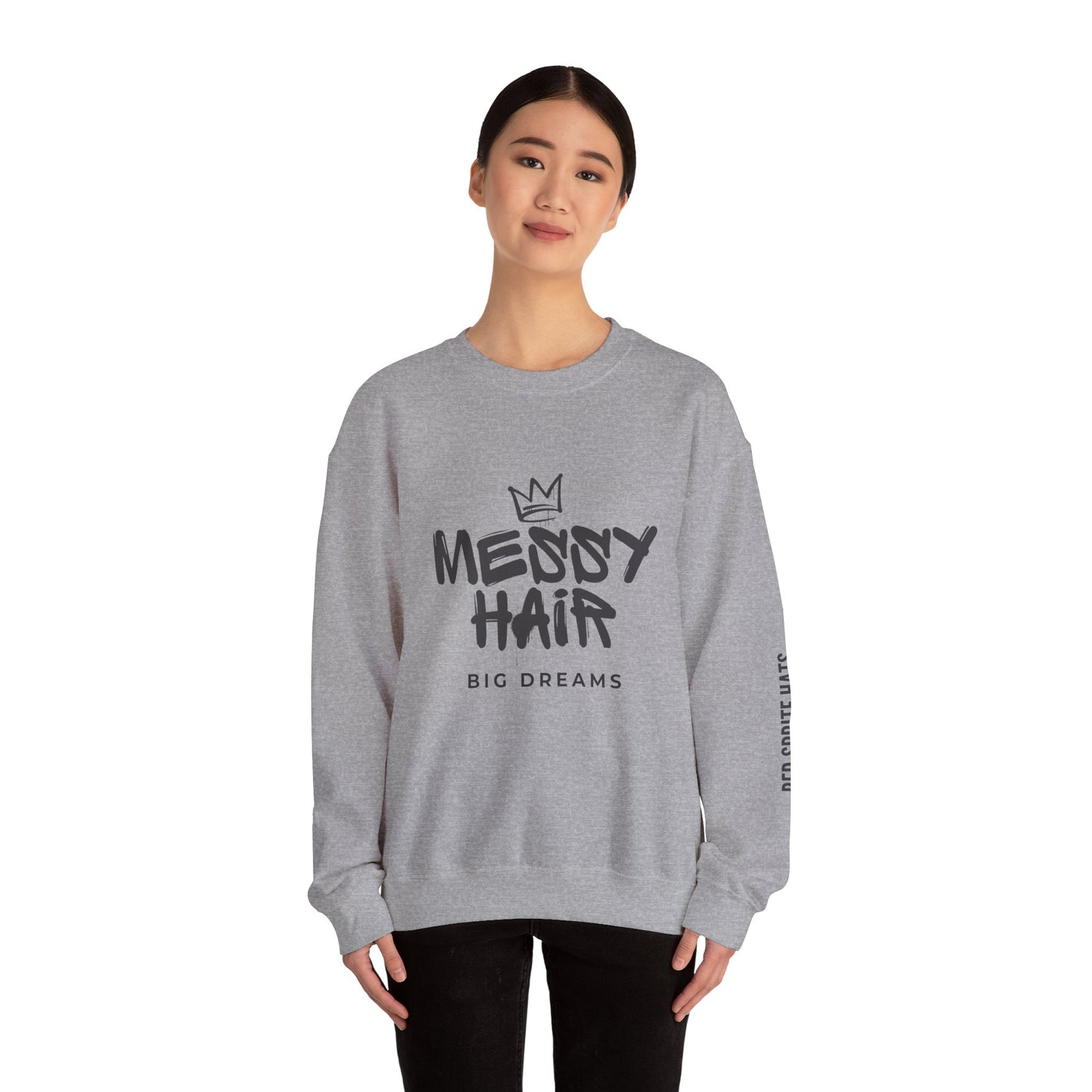 Messy Hair, Big Dreams Crewneck Sweatshirt