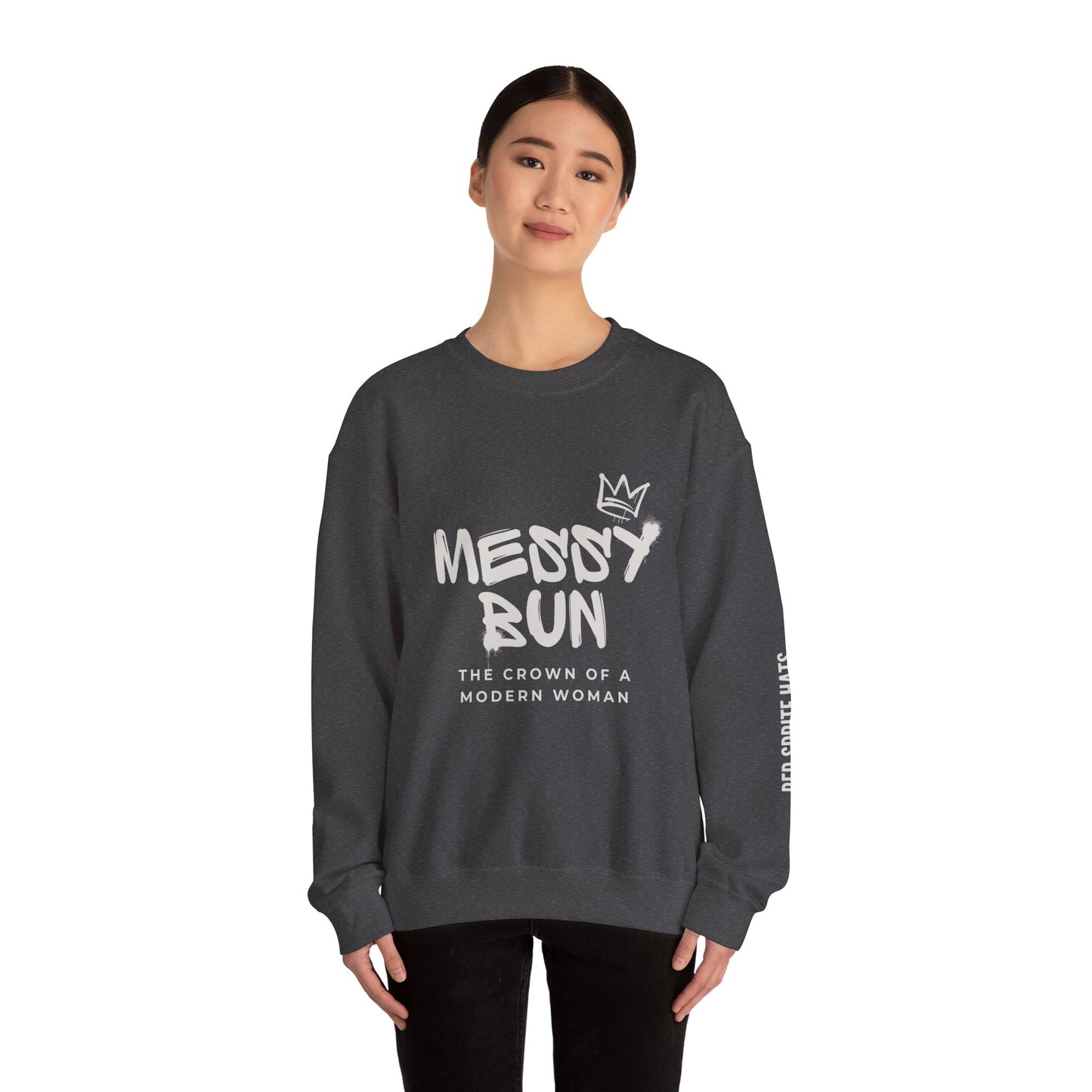 Messy Bun Crown Crewneck Sweatshirt