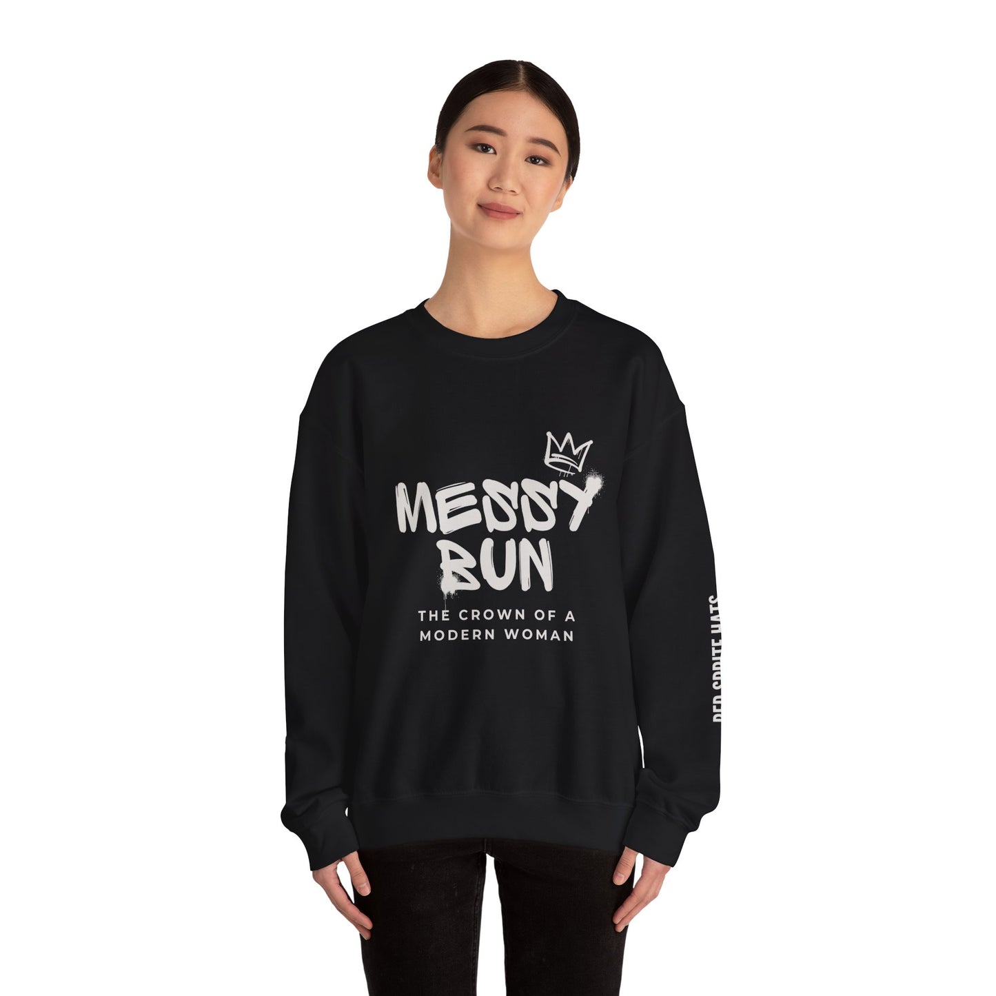 Messy Bun Crown Crewneck Sweatshirt