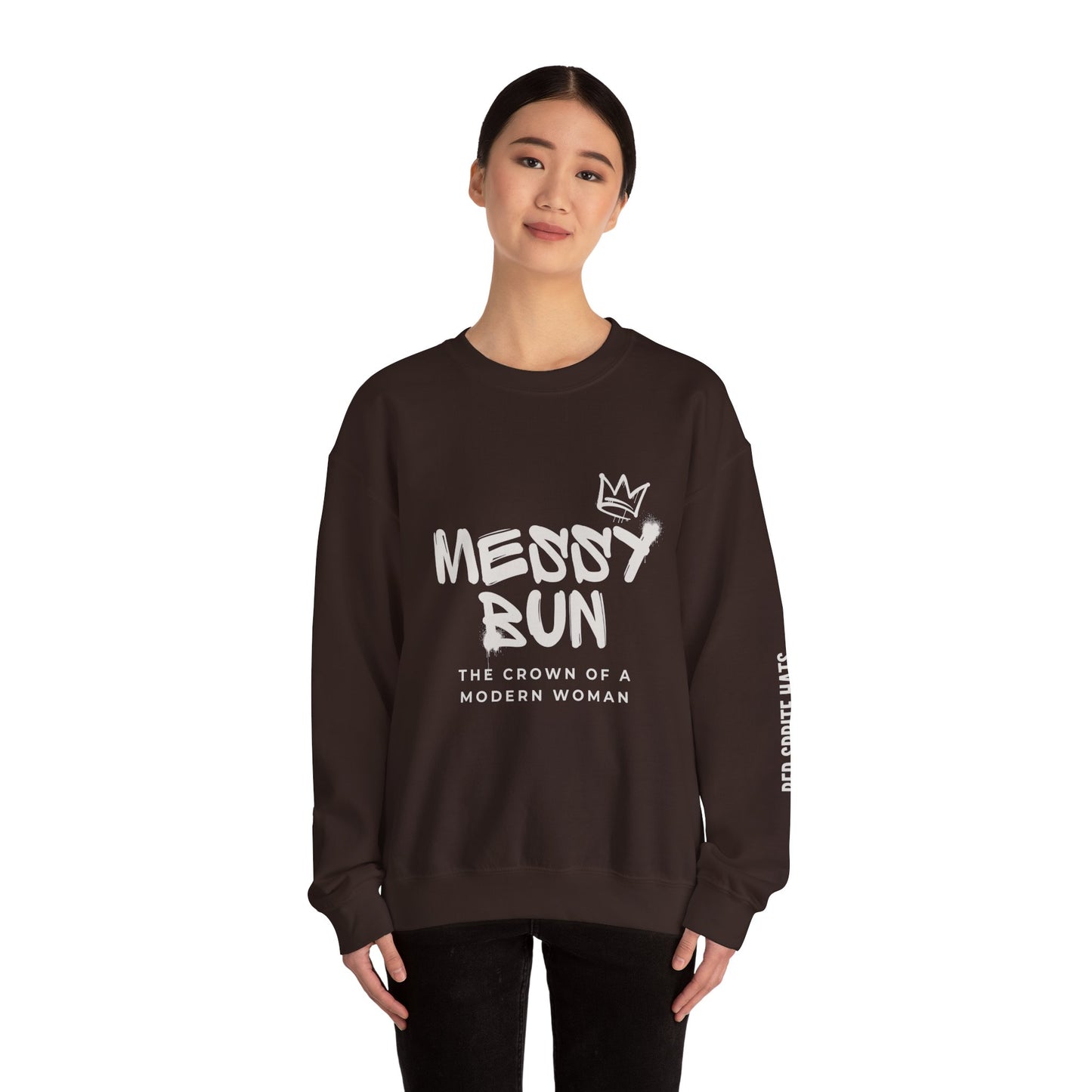 Messy Bun Crown Crewneck Sweatshirt