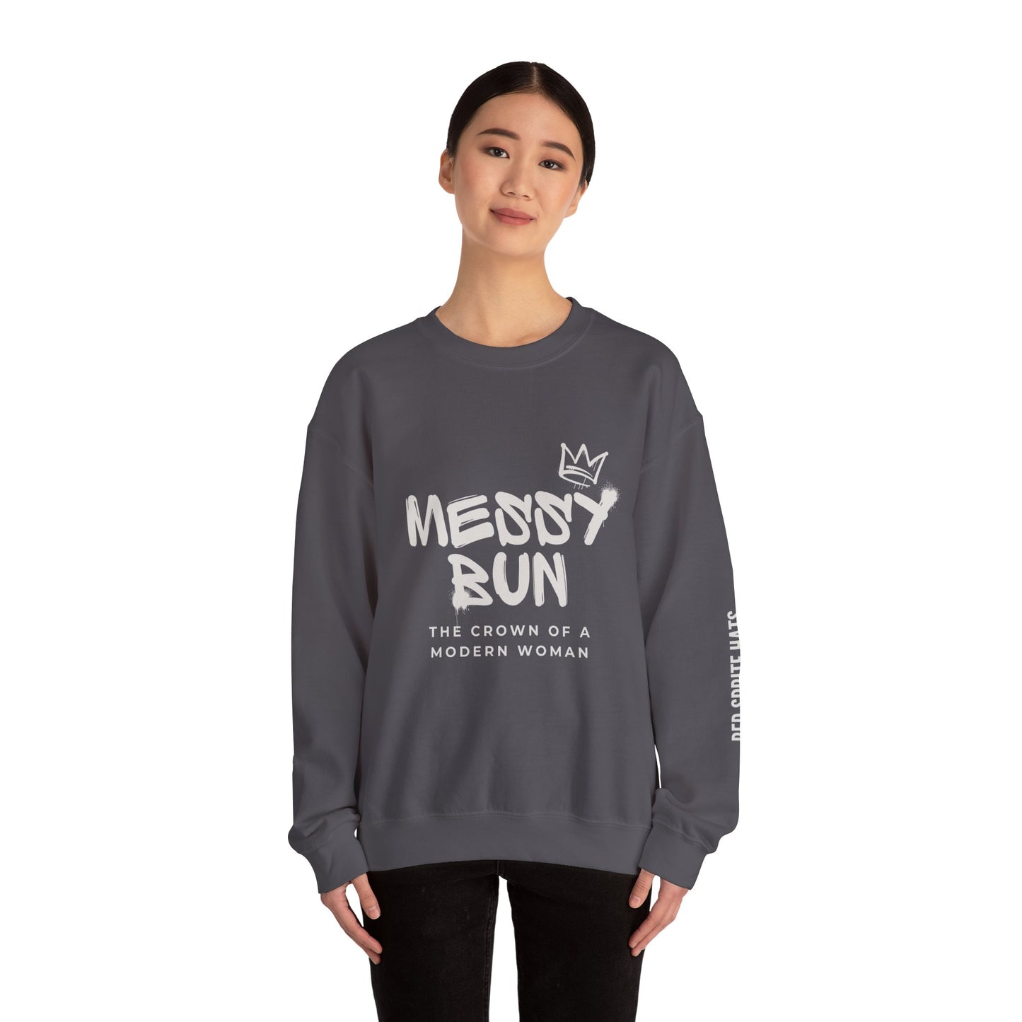 Messy Bun Crown Crewneck Sweatshirt