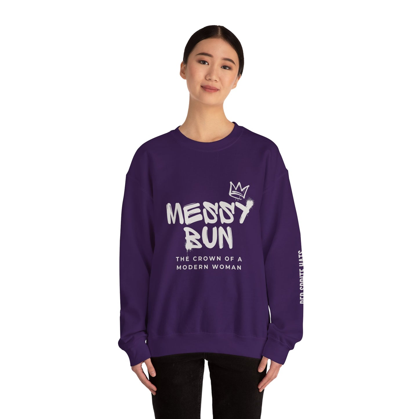 Messy Bun Crown Crewneck Sweatshirt