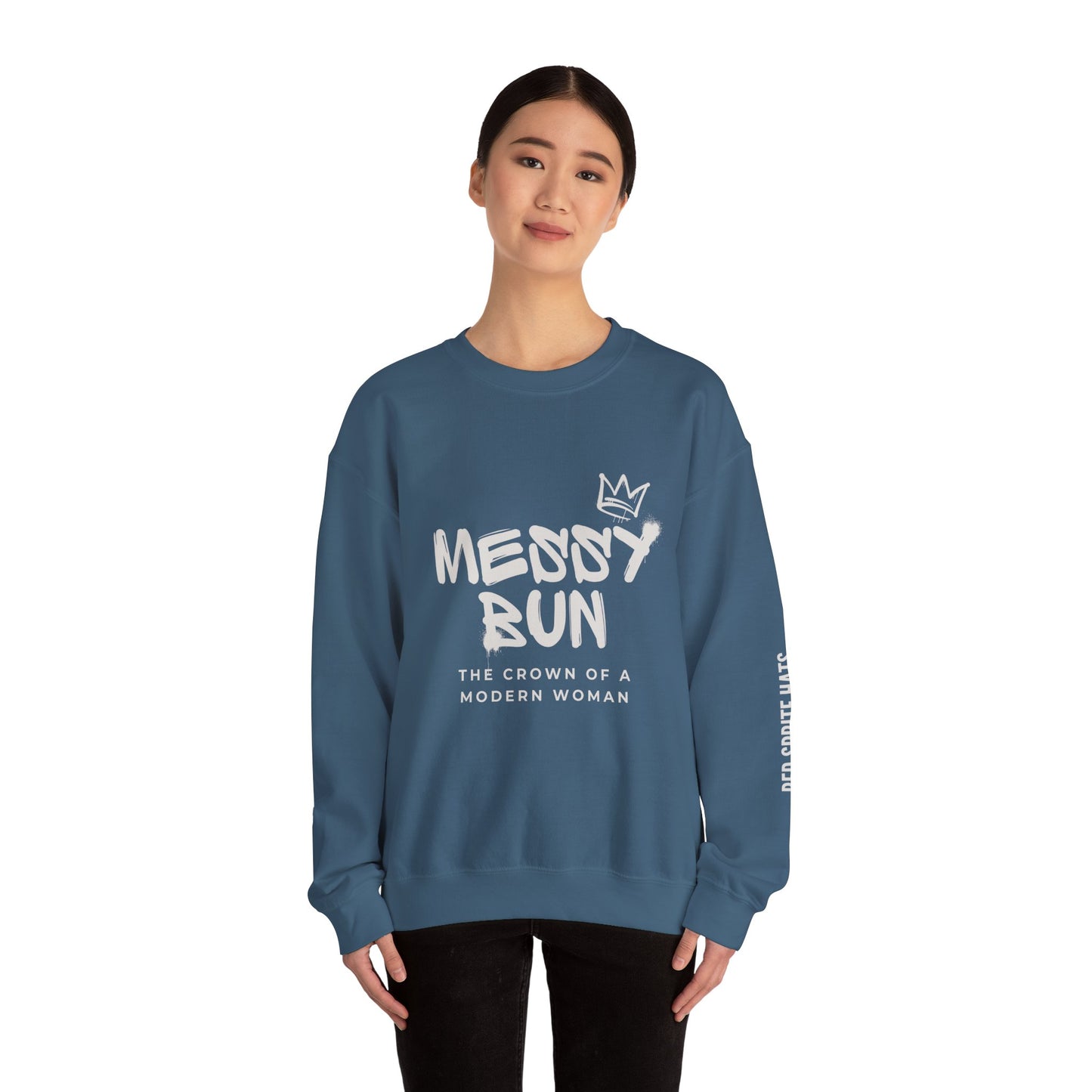 Messy Bun Crown Crewneck Sweatshirt