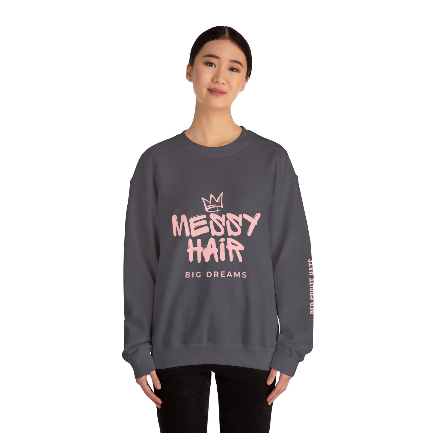 Messy Hair, Big Dreams Crewneck Sweatshirt
