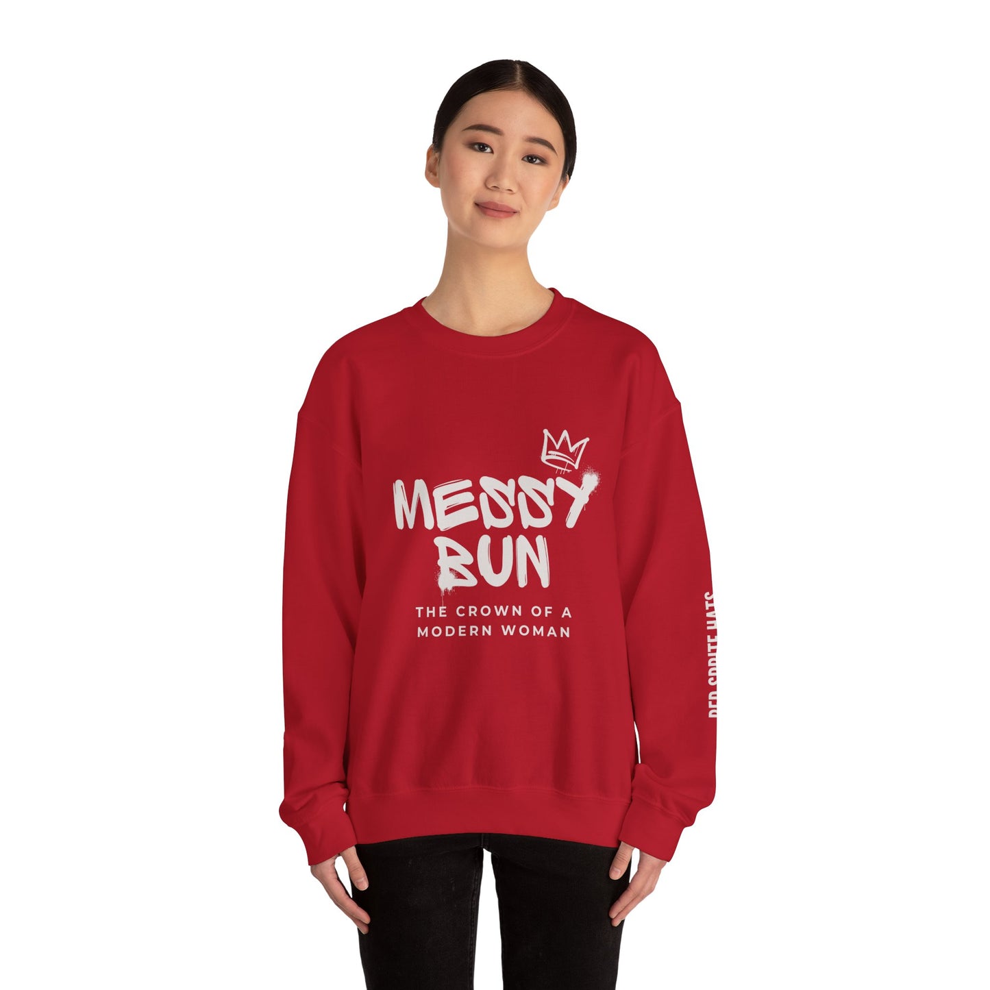 Messy Bun Crown Crewneck Sweatshirt
