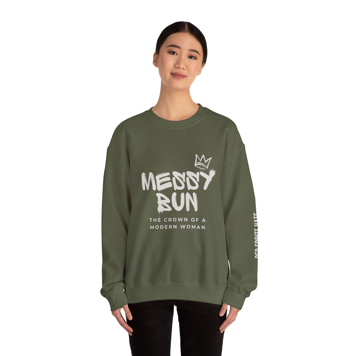 Messy Bun Crown Crewneck Sweatshirt