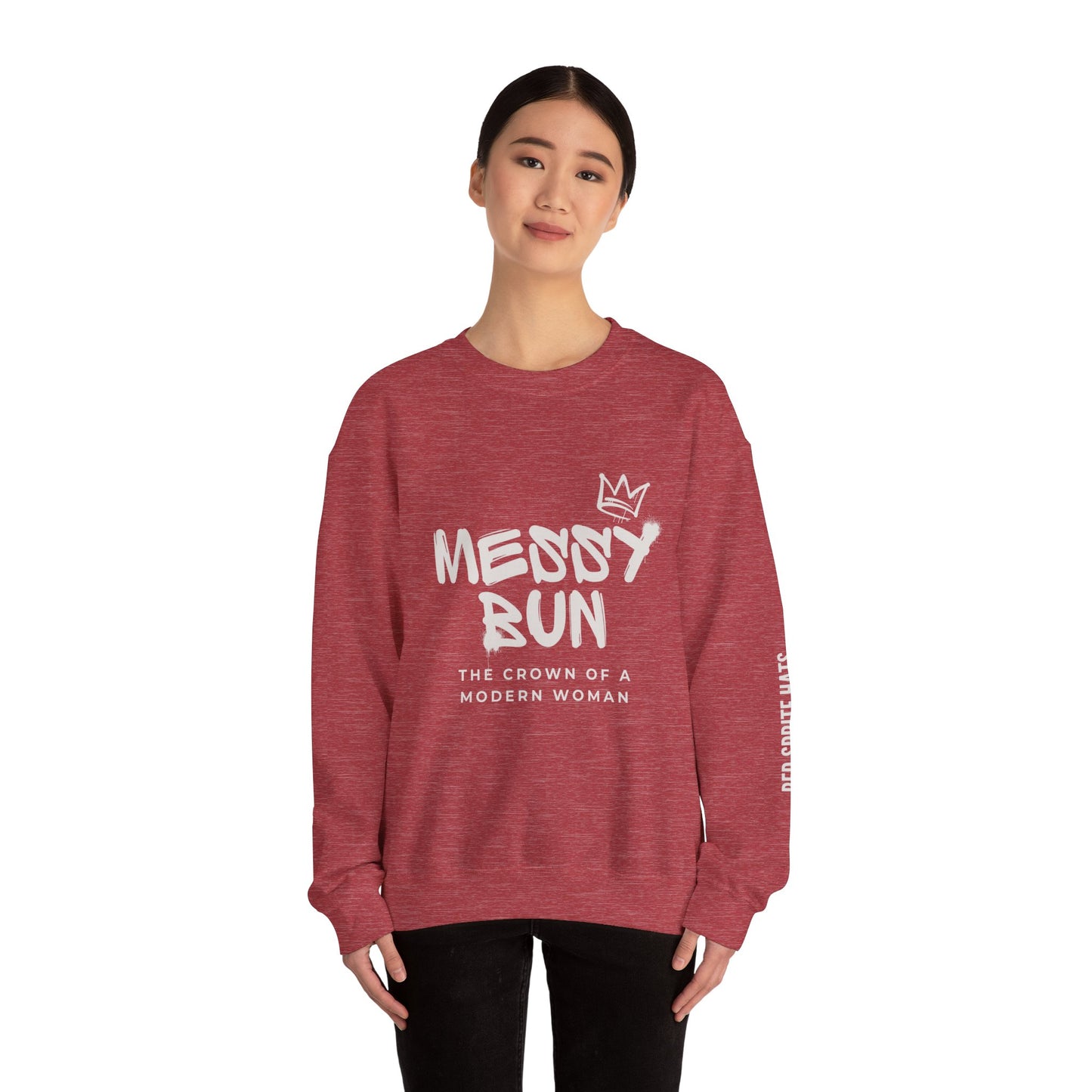 Messy Bun Crown Crewneck Sweatshirt