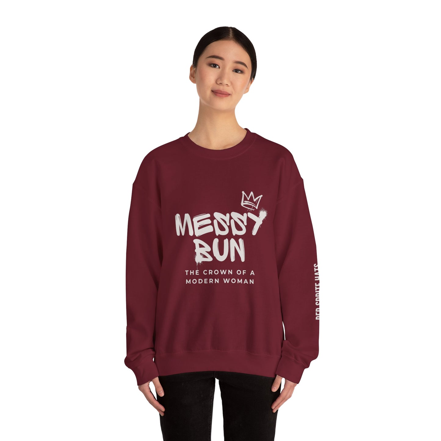 Messy Bun Crown Crewneck Sweatshirt