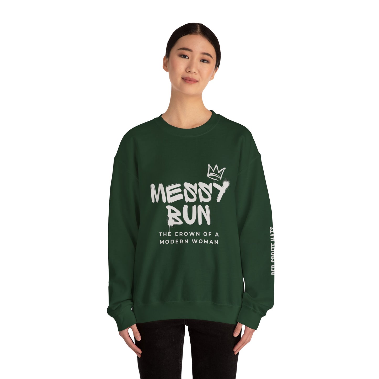 Messy Bun Crown Crewneck Sweatshirt