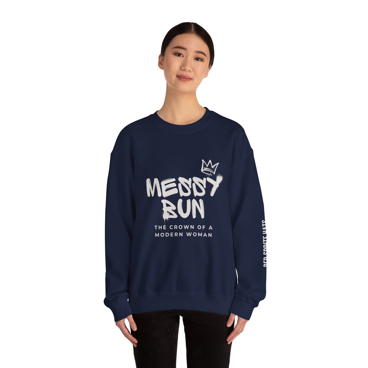 Messy Bun Crown Crewneck Sweatshirt