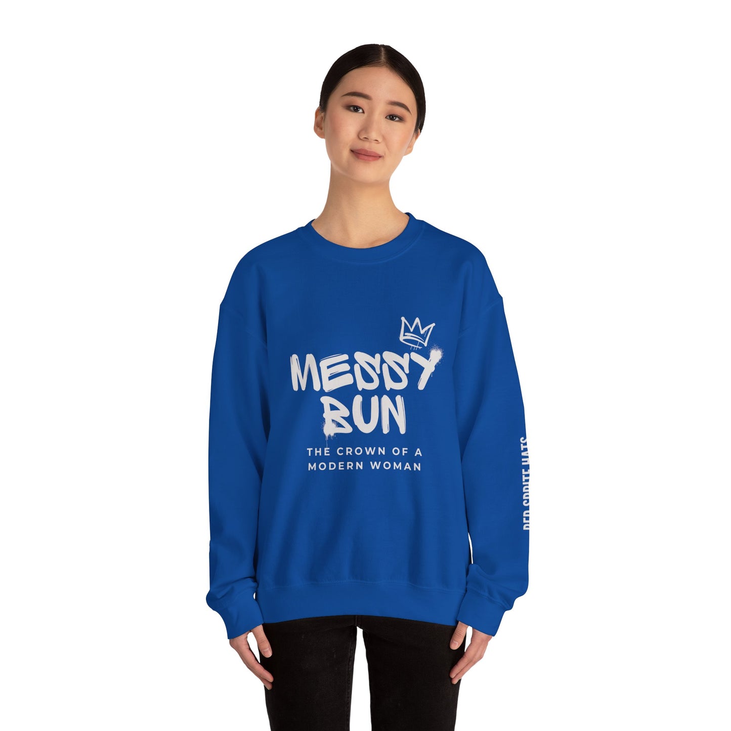 Messy Bun Crown Crewneck Sweatshirt