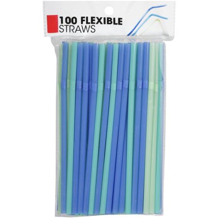 pack of plastic flexible straws red sprite hats