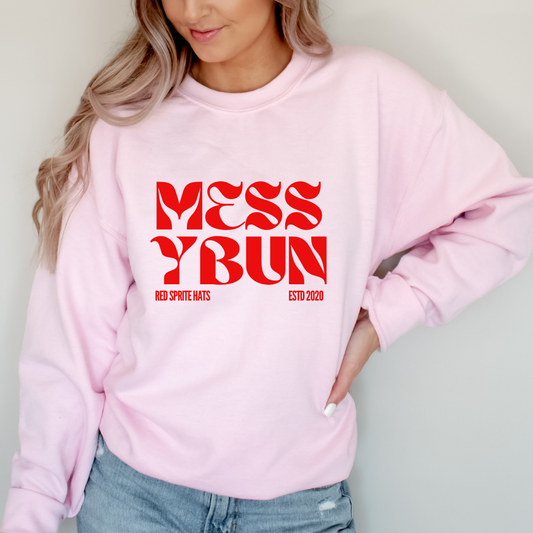 Messy Bun Est Crewneck Sweatshirt