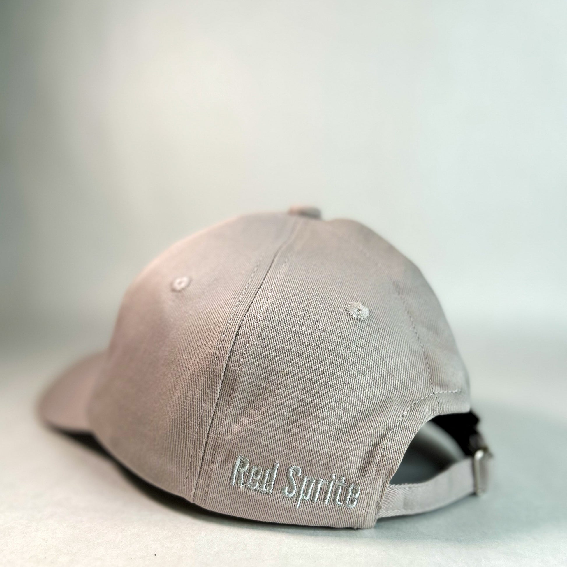 back view of light grey hidden ponytail caps